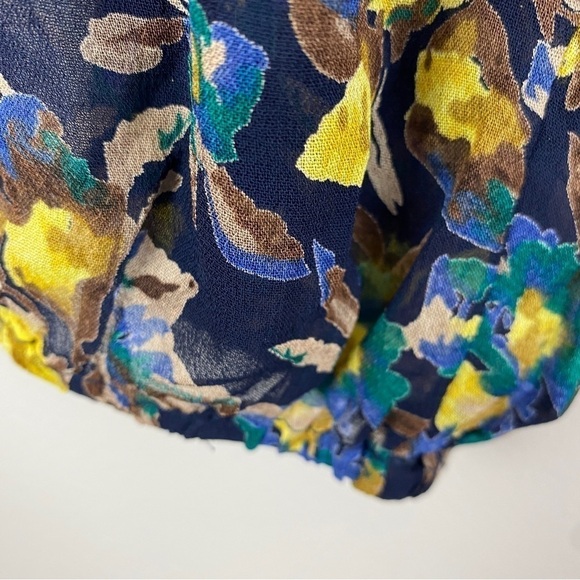 ANTHROPOLOGIE Meadow Rue Strasser Floral Print Embellished Long Sleeve Blouse XS - Picture 12 of 15